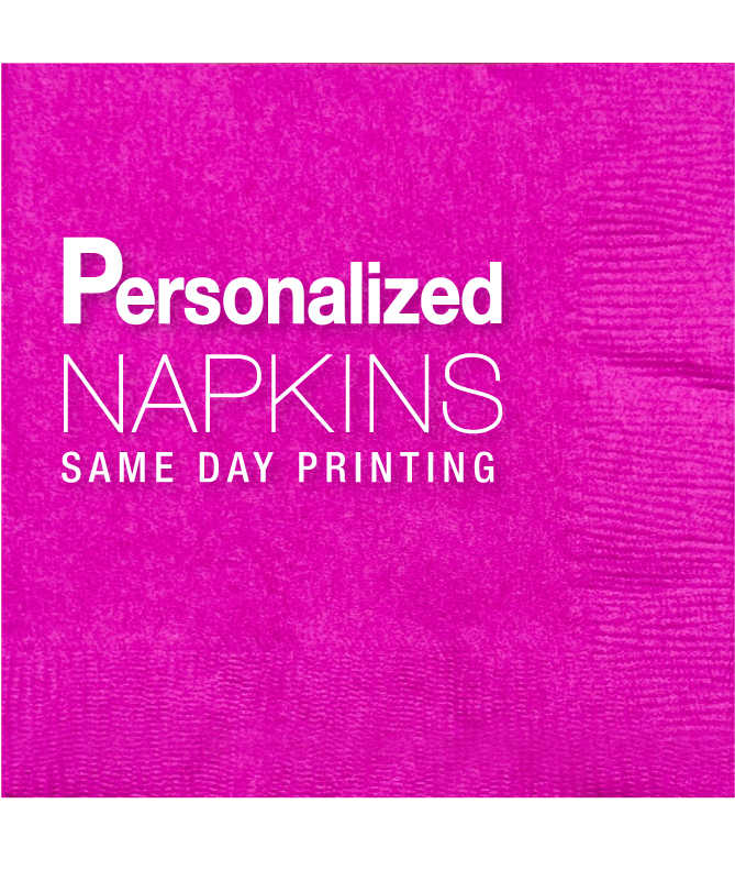 same day cocktail napkins | personalized and shipped same day
