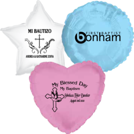 Baptism Mylar Balloons with Stock design