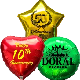Custom Anniversary Mylar Balloons