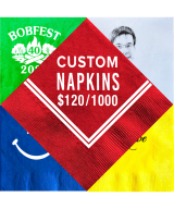 Custom Logo Printed Cocktail Napkins $120/1000