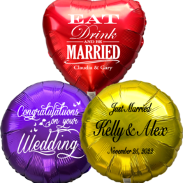 Custom Wedding Mylar Foil Balloons