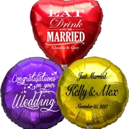 Custom Wedding Mylar Foil Balloons