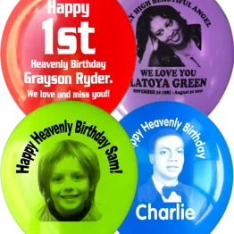 Happy Heavenly Birthday Printed Balloons