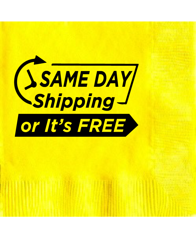 Same-day-Shipping-or-it's-FREE-(Yellow-Napkins) 1 Custom Napkins Now - Image 1