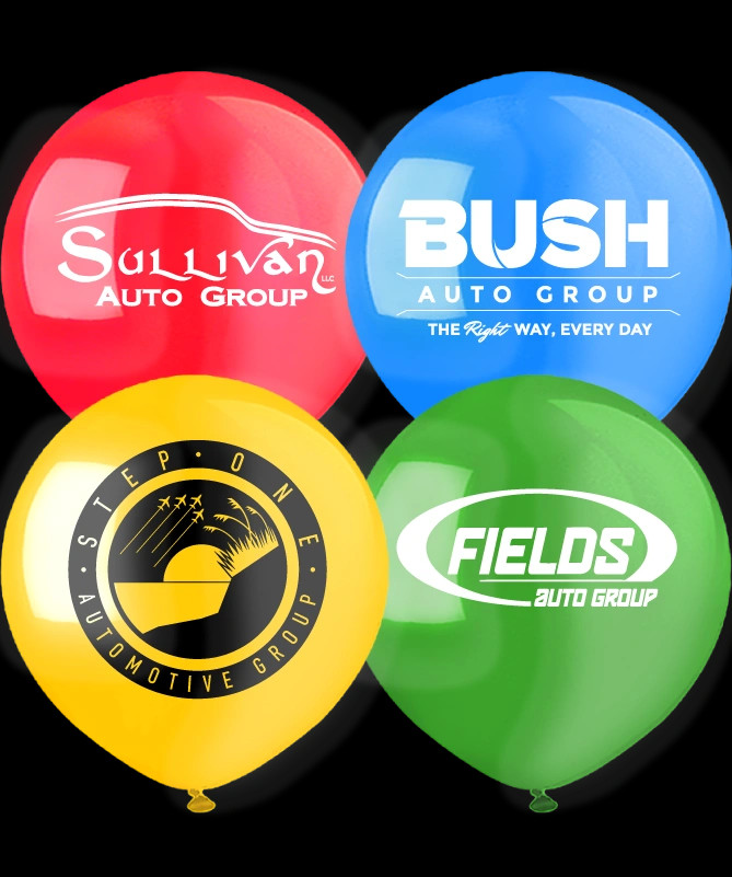17 inch Jumbo Auto Dealership-Balloons Latex