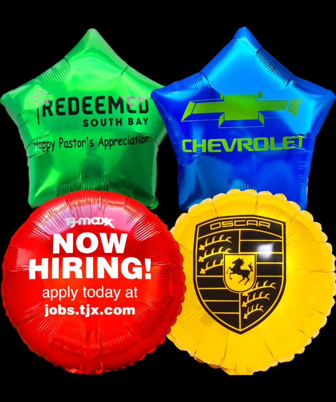 Mylar Balloons with Logo.