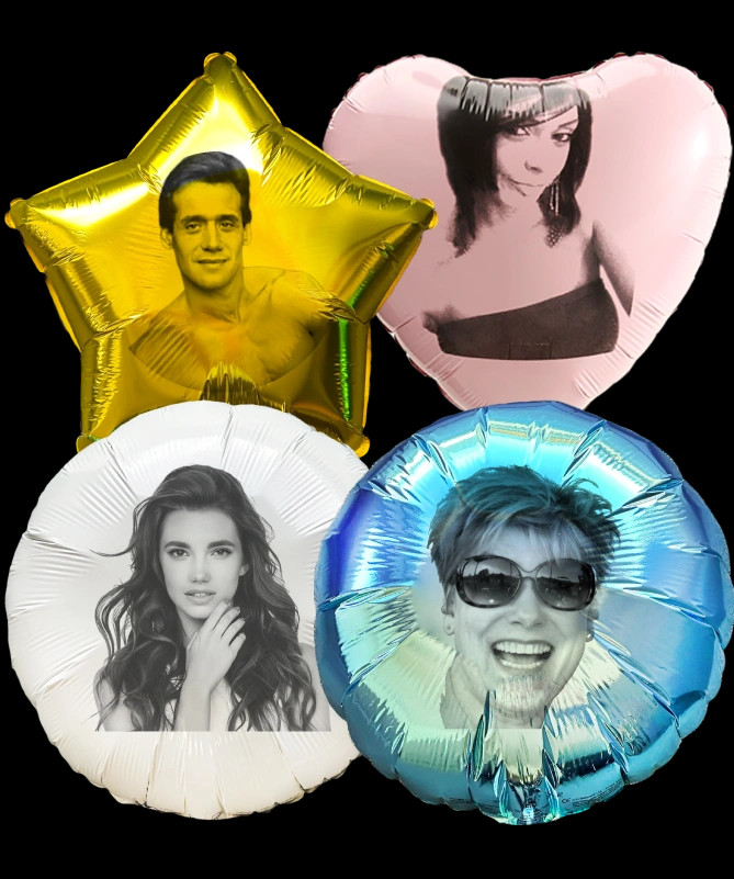 Foil photo balloons.