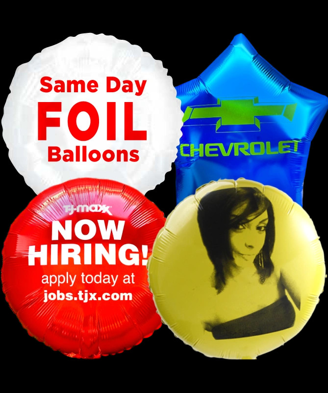 Custom Foil Balloons Delivered Same Day.