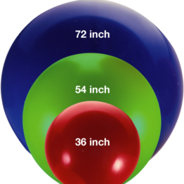 Giant Balloons Size Comparision