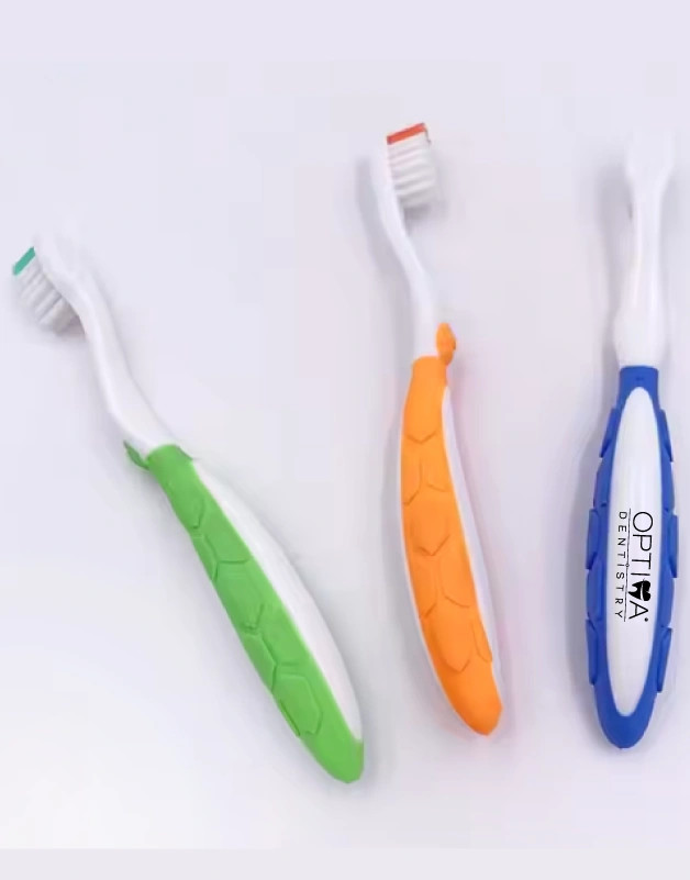 Turtle Shape Personalized Kids Tooth Brushes with Logo.