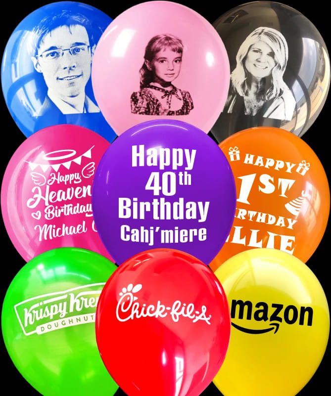 custom balloons with logo text photo