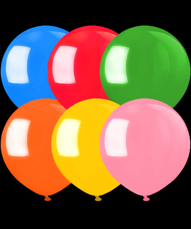 Unprinted 17-inch Latex Balloons.