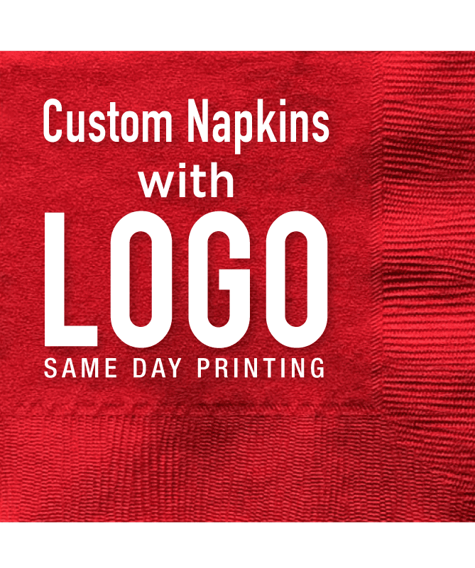 same day custom lunch napkins order today