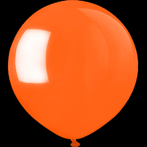 Orange colored balloon.