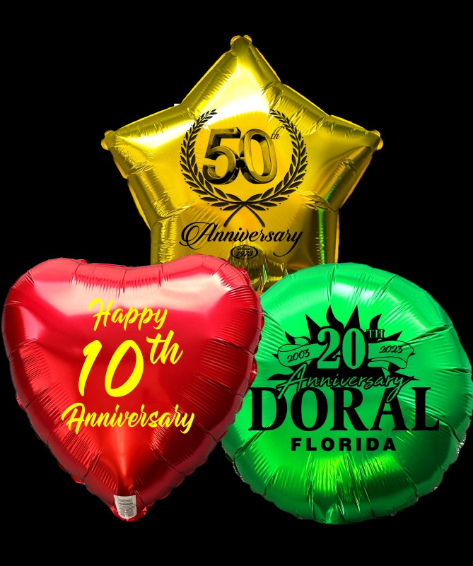 Custom Anniversary Mylar Balloon