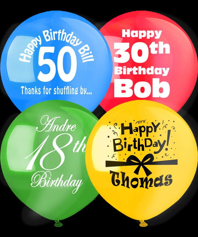 Customized Jumbo Birthday Balloons.