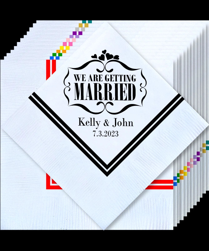 Personalized Wedding Luncheon Napkin